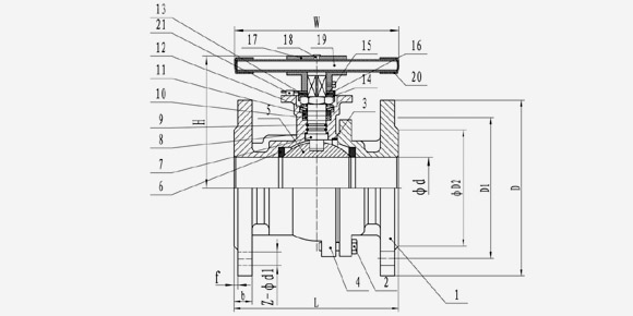 2PC Din Flanged Ball Valve-QF203MD