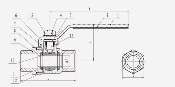 2PC Ball Valve-QF218