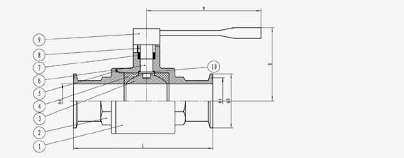 2PC SANITARY TRI-CLAMP BALL VALVE - QF270S